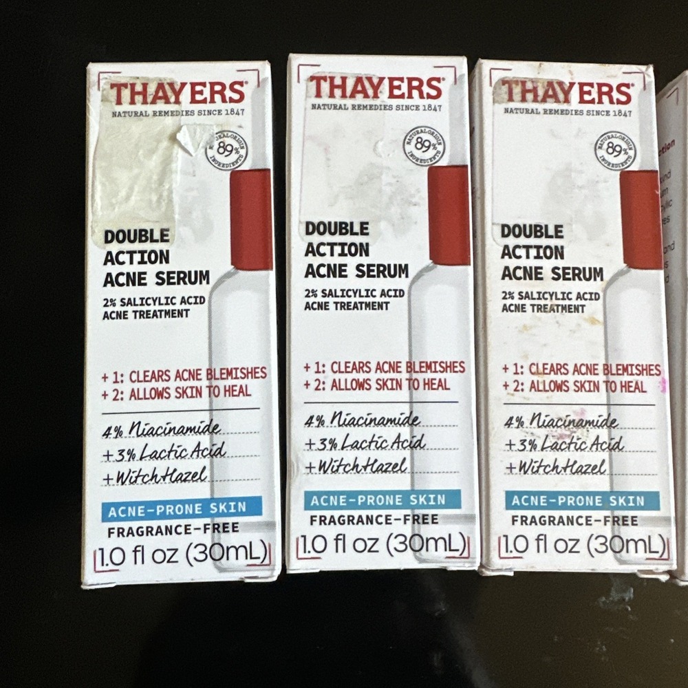 LOT OF 4 THAYERS Double Action Acne Serum Salicylic Acid EXP: 9/25 & 10/25 NEW - Picture 2 of 8